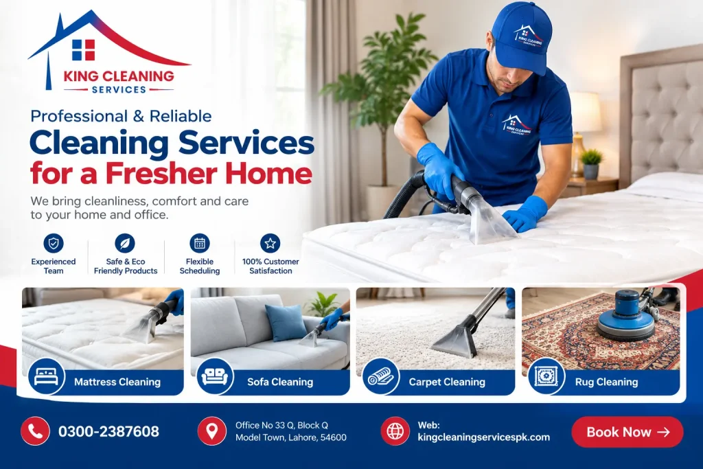 Mattress Cleaning Lahore services by King Cleaning Services