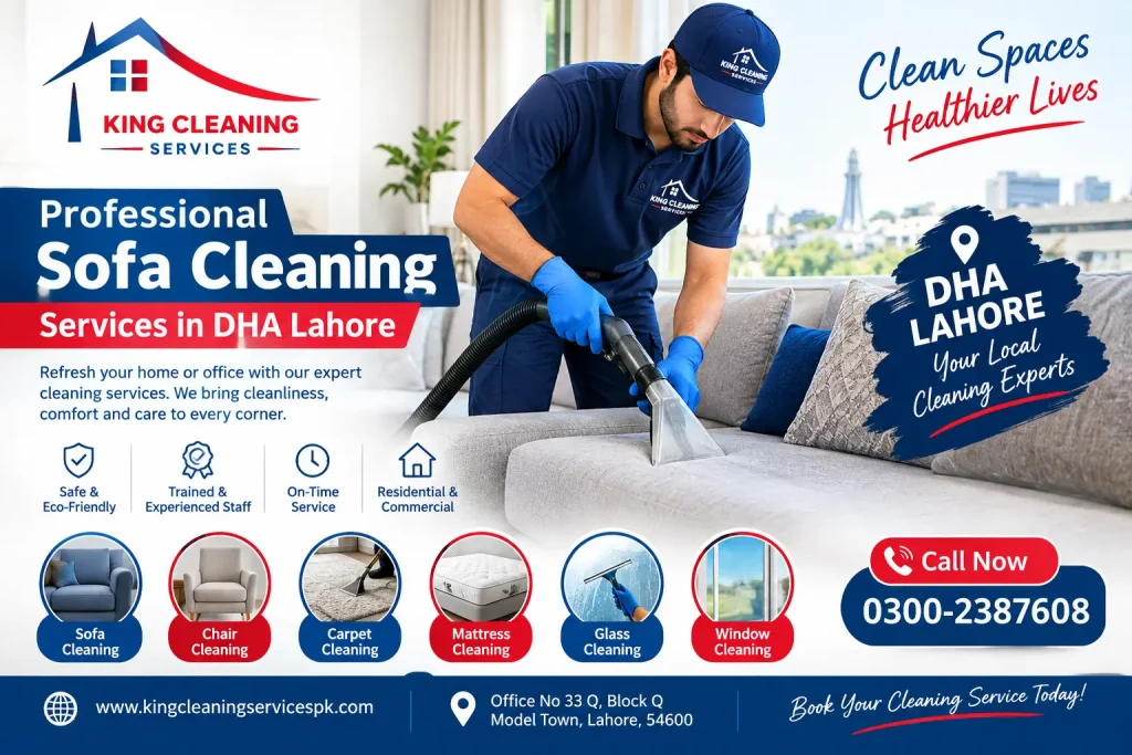 Sofa Cleaning DHA Lahore by King Cleaning Services PK